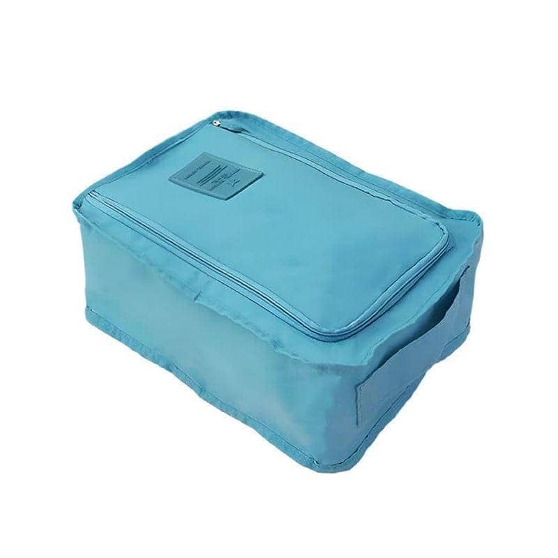 Waterproof Travel Shoe Pouch, Oxford Cloth - Light Blue