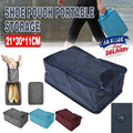 Waterproof Travel Shoe Pouch, Oxford Cloth - Light Blue - view 2
