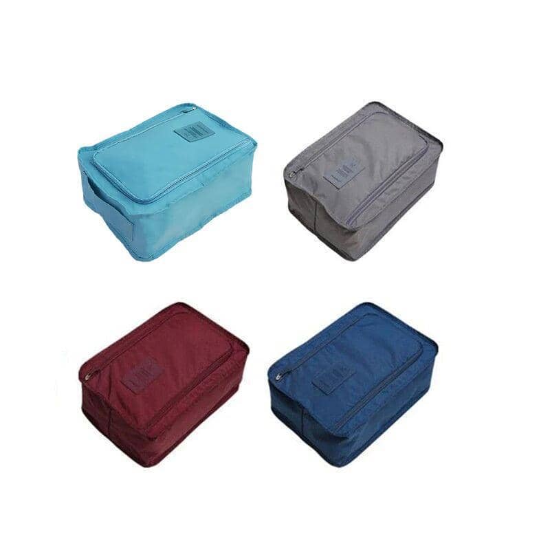 Waterproof Travel Shoe Pouch, Oxford Cloth - Light Blue - view 3