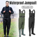 Waterproof Wading Pants with Boots - Army Green, Size 44 (Pants Length 132 cm) - view 2