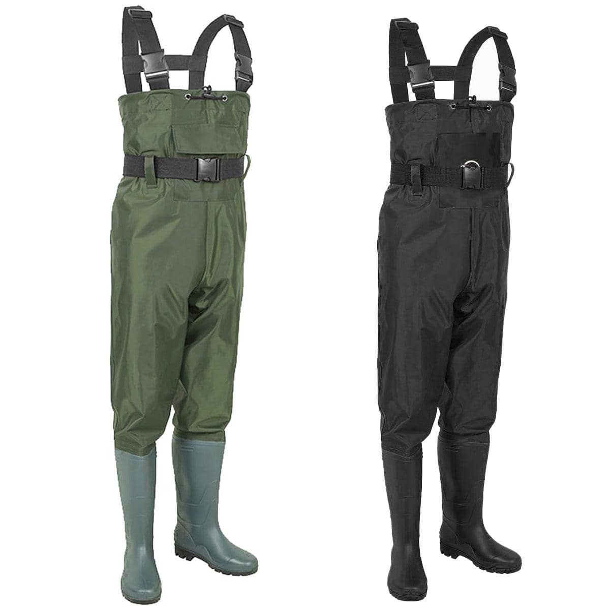 Waterproof Wading Pants with Boots - Army Green, Size 45 (Pants Length 132 cm) - view 3