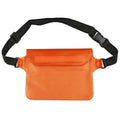 Waterproof Waist Bag for Swimming and Boating - Orange
