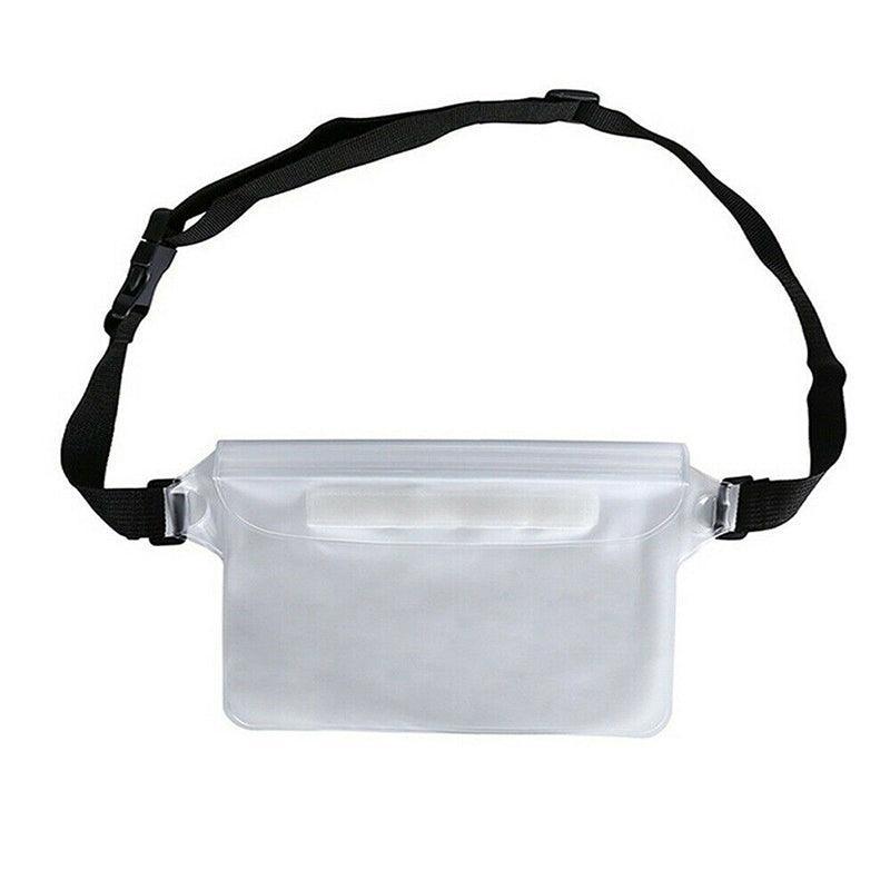 Waterproof Waist Bag for Swimming and Boating - White