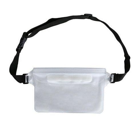 Waterproof Waist Bag for Swimming and Boating - White