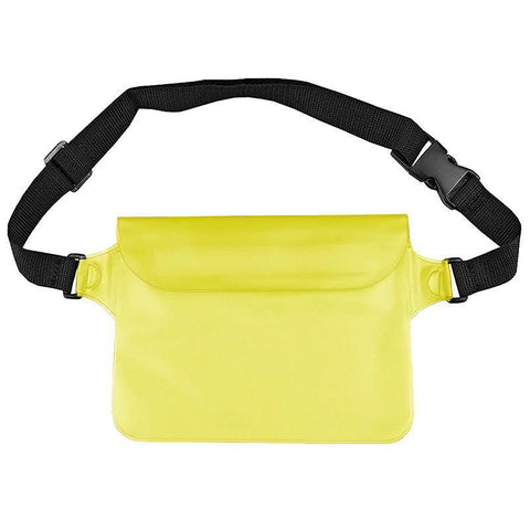 Waterproof Waist Bag for Swimming and Boating - Yellow