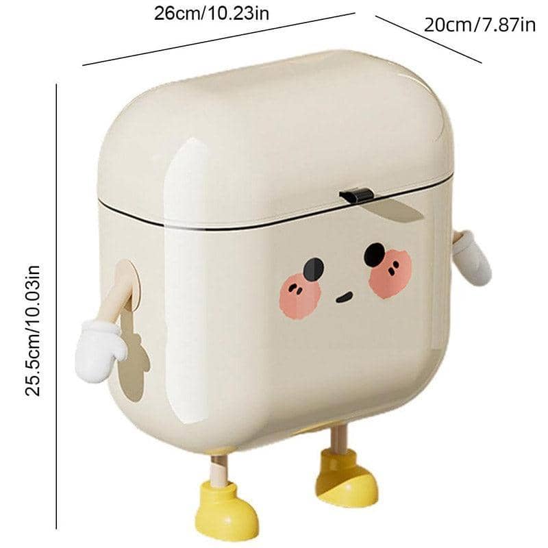 Waterproof Wall Mounted Rubbish Bin for Kitchen and Bathroom - 12 Litre, White - view 3