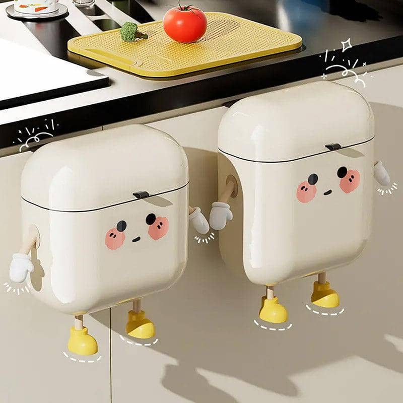 Waterproof Wall Mounted Rubbish Bin for Kitchen and Bathroom - 12 Litre, White - view 4