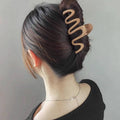 Wave Shark Hair Clip - Dark Coffee Brown - view 4