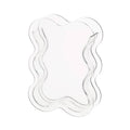 Wavy Edge Acrylic Flower Vase - Clear