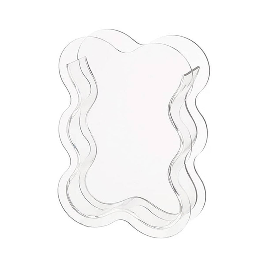 Wavy Edge Acrylic Flower Vase - Clear