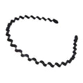 Wavy Metal Hoop Headband - Black, Pack of 5 - view 3