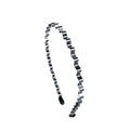Wavy Metal Hoop Headband - Black, Pack of 5 - view 5