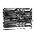 Wavy U Shaped Bun Hairpins 6 cm - Black, Pack of 100