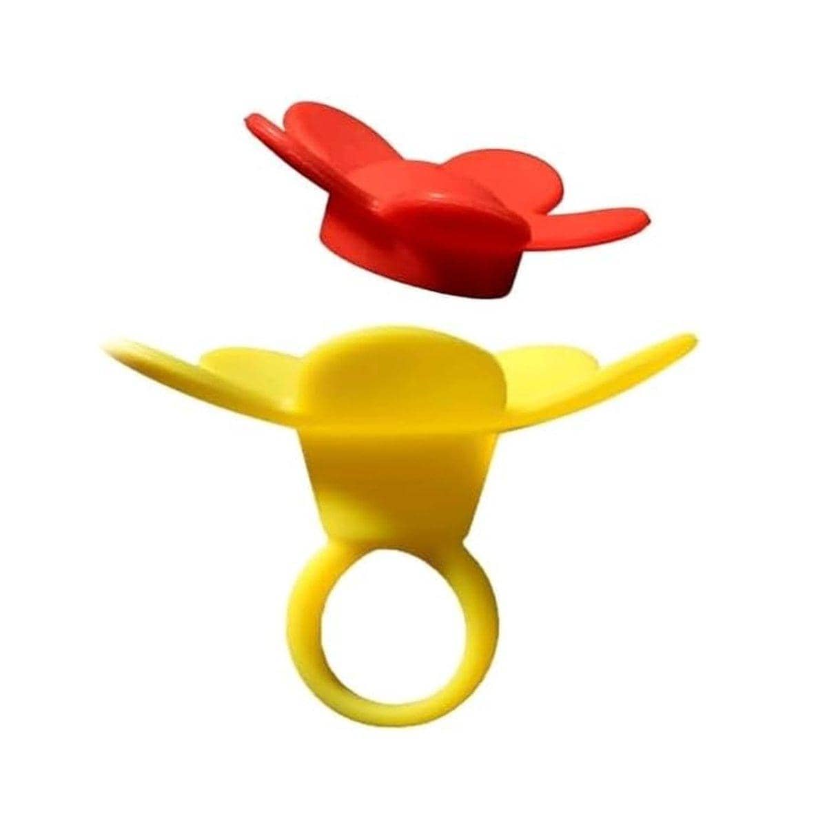 Wearable Hummingbird Feeder Ring - Red and Yellow - view 2