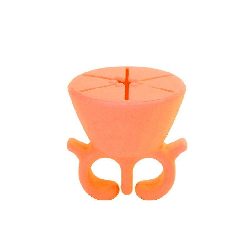 Wearable Nail Polish Bottle Holder Ring - Orange
