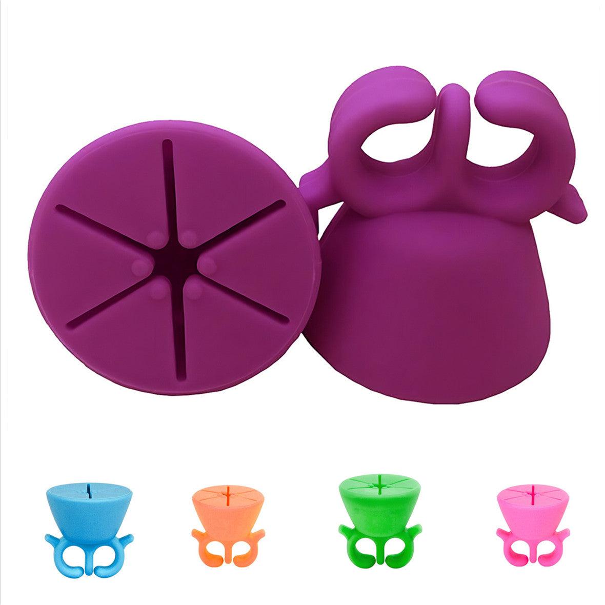 Wearable Nail Polish Bottle Holder Ring - Orange - view 3