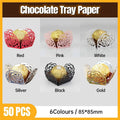Wedding Candy Chocolate Boxes Hollow Rose Lace, Pack of 50 - Pink - view 2