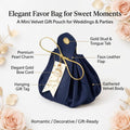 Wedding Candy Favour Bags with Pearl Charm and Gift Tag, Pack of 10 - Navy Blue - view 5