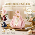 Wedding Candy Favour Bags with Pearl Charm and Gift Tag, Pack of 10 - Red - view 2