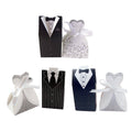 Wedding Favour Candy Boxes - Black Suit and White Gown Design, Pack of 100 - view 3