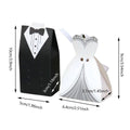 Wedding Favour Candy Boxes - Black Suit and White Gown Design, Pack of 100 - view 4