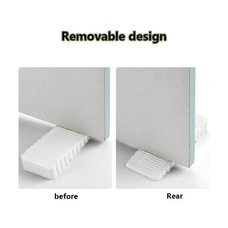 Wedge Door Stoppers for Floors and Carpet, Heavy Duty - Pack of 2, White - view 3