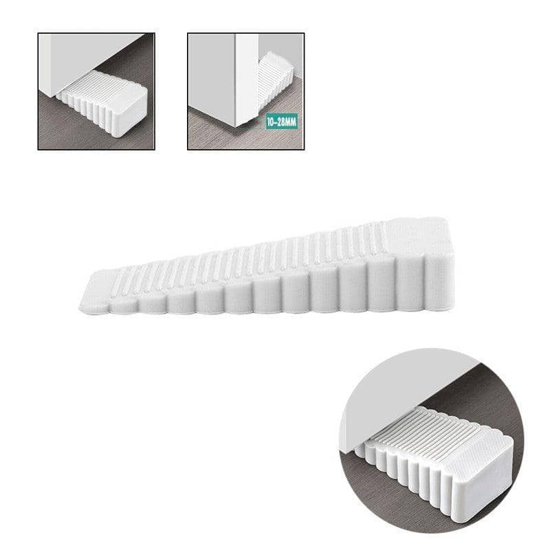 Wedge Door Stoppers for Floors and Carpet, Heavy Duty - Pack of 2, White - view 4