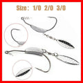 Weedless Jighead Worm Hook with Spinner Blade - Size 2/0, Pack of 2 - view 2