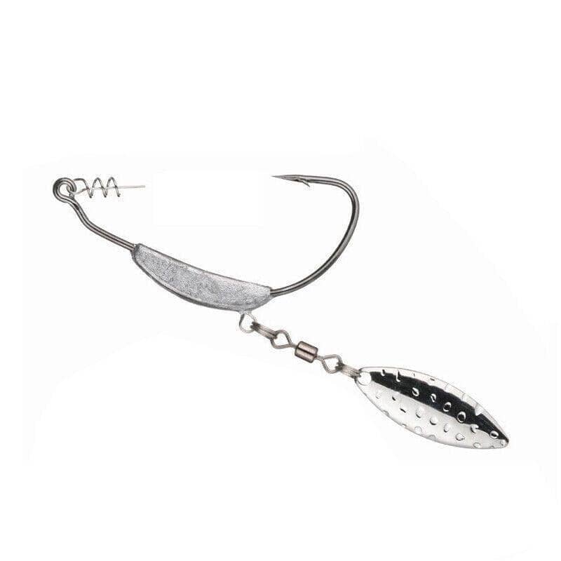 Weedless Jighead Worm Hook with Spinner Blade - Size 2/0, Pack of 2 - view 3