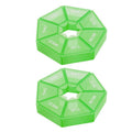 Weekly Pill Organiser, 7 Compartments, Pack of 2 - Green