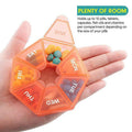 Weekly Pill Organiser, 7 Compartments, Pack of 2 - Green - view 5