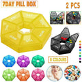 Weekly Pill Organiser, 7 Compartments, Pack of 2 - Purple - view 2
