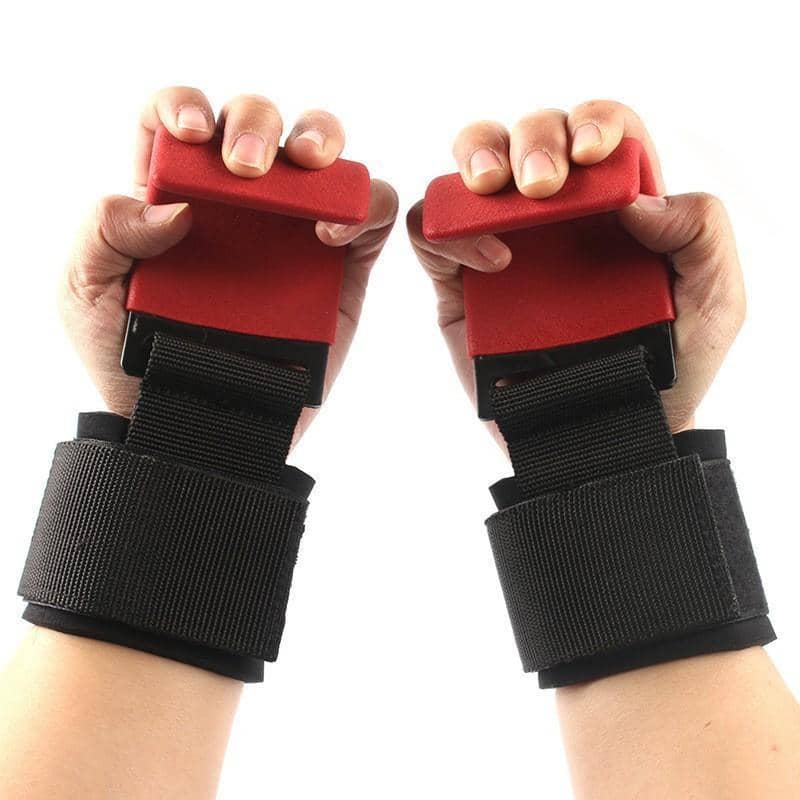 Weight Lifting Power Hooks with Wrist Straps, Pair - Black - view 4