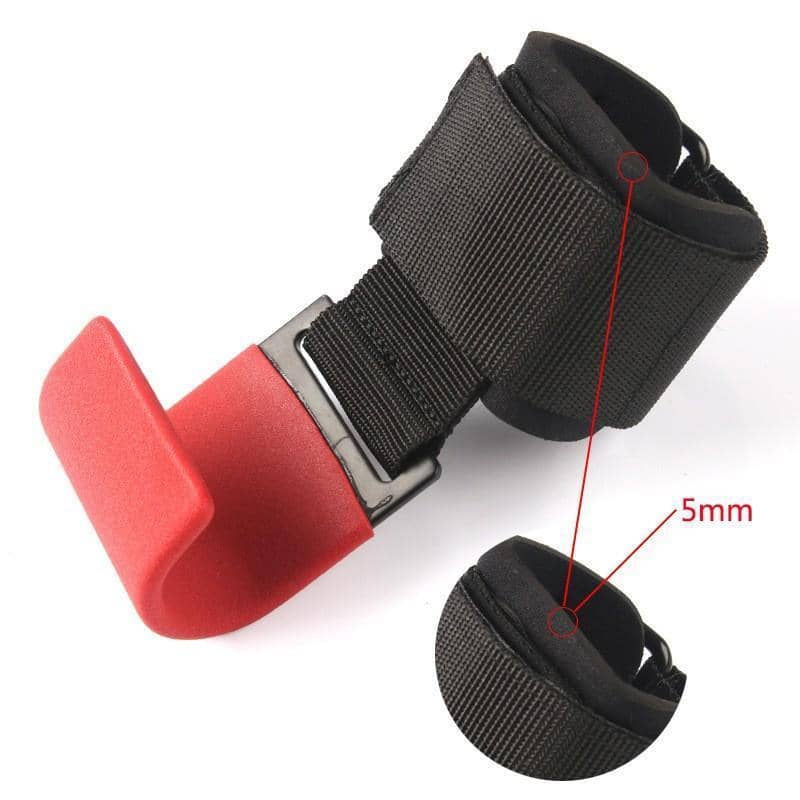 Weight Lifting Power Hooks with Wrist Straps, Pair - Blue - view 5
