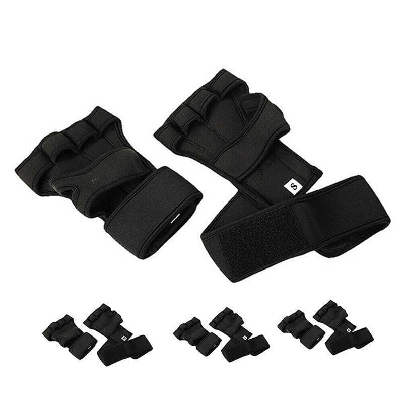 Weight Lifting Training Gloves with Wrist Wrap - Black, Extra Large (Hand Girth 23.8-25.9 cm) - view 3