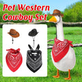 Western Cowboy Hat and Paisley Bandana Pet Costume Set - Black - view 2