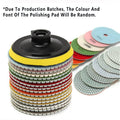 Wet and Dry Diamond Polishing Pads for Granite and Marble, 10 cm (4 Inch) - 10 Piece Set - view 5