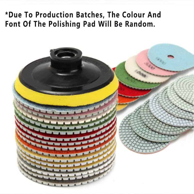 Wet and Dry Diamond Polishing Pads for Granite and Marble, 10 cm (4 Inch) - 10 Piece Set - view 5