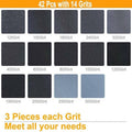 Wet and Dry Sandpaper Set of 45, Grits 120 to 5000, Silicon Carbide Sheets - view 3