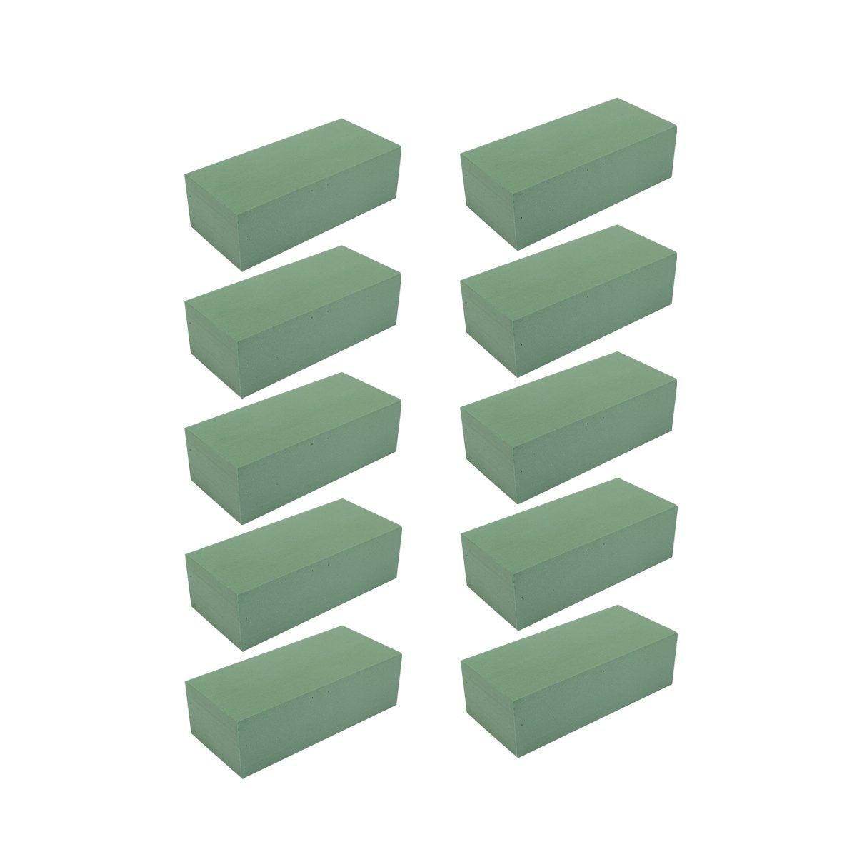 Wet Floral Foam Bricks for Fresh Flower Arrangements - 10 Pack