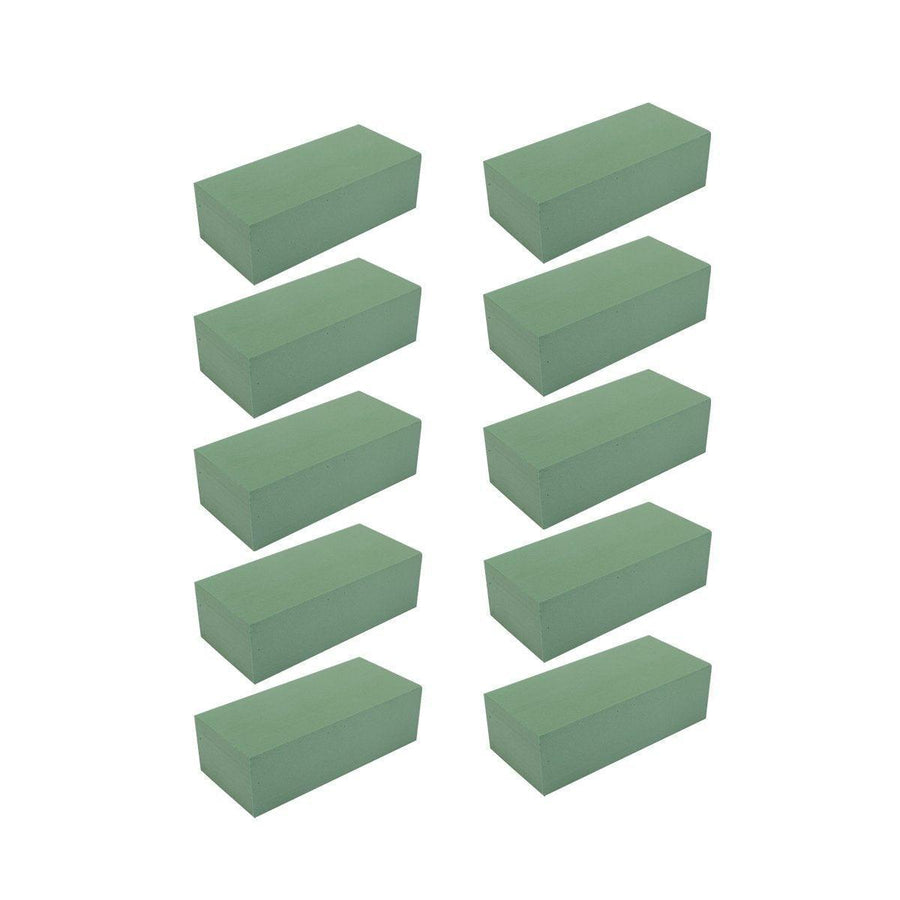 Wet Floral Foam Bricks for Fresh Flower Arrangements - 10 Pack