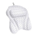 White 3D Breathable Mesh Bathtub Pillow with Suction Cups for Neck Support - view 2