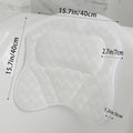 White 3D Breathable Mesh Bathtub Pillow with Suction Cups for Neck Support - view 3