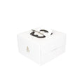 White Cake Boxes with Clear Window and Carry Handle, Pack of 20 - 6 Inches (15 cm)