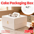 White Cake Boxes with Clear Window and Carry Handle, Pack of 20 - 6 Inches (15 cm) - view 2