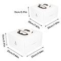 White Cake Boxes with Clear Window and Carry Handle, Pack of 20 - 6 Inches (15 cm) - view 4