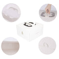White Cake Boxes with Clear Window and Carry Handle, Pack of 20 - 6 Inches (15 cm) - view 5