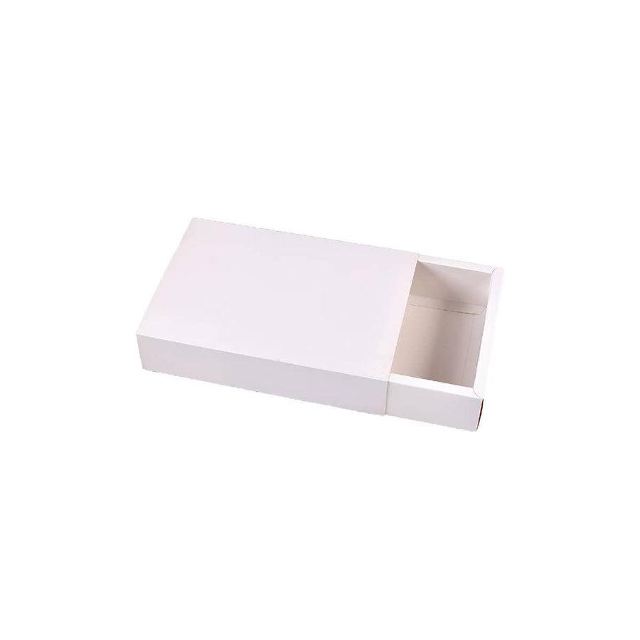 White Cardboard Drawer Gift Boxes, Pack of 25 - 12 x 12 x 5 cm