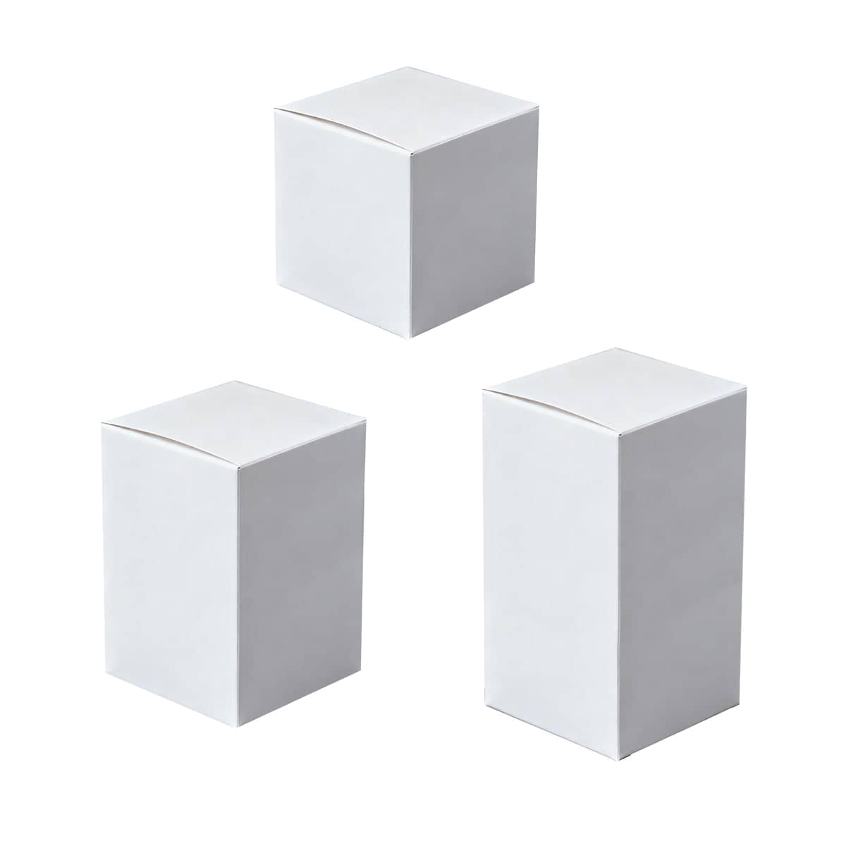 White Cardboard Gift Boxes for Birthday, Christmas and Craft, Pack of 50 - 10 x 10 x 15 cm - view 3