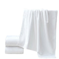 White Cotton Bath Towels, Pack of 6 - 80 x 160 cm, Plain Design